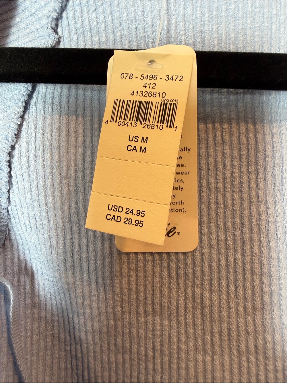  NWT Aerie Ribbed Scooped Open Back T-Shirt Monaco Blue Medium - Picture 4 of 7